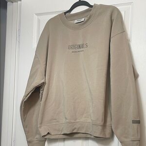 Brooklyn Cloth Crewneck Sweater in Beige